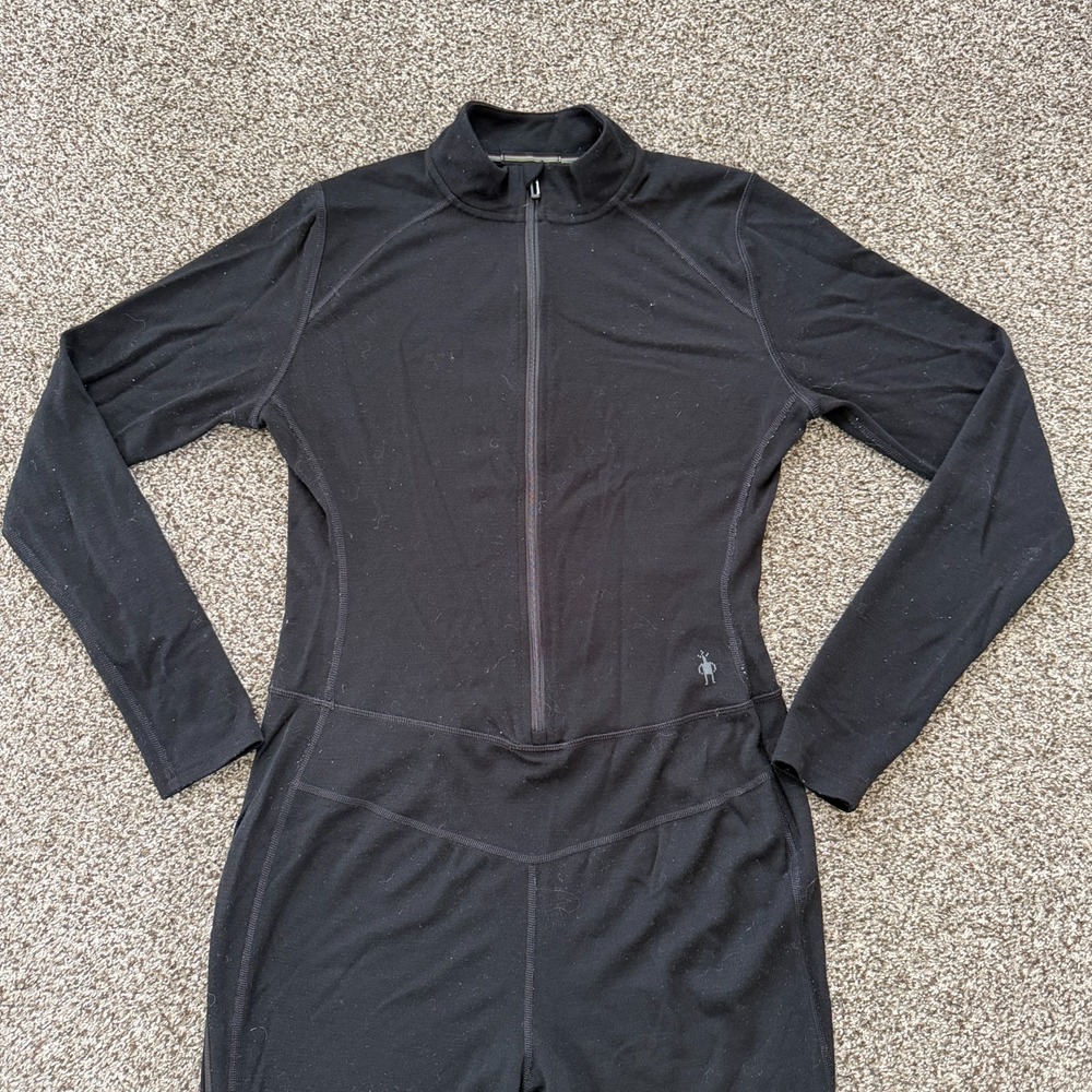 Smartwool Women's Medium Classic Thermal Merino Base Layer One Piece Black Ski